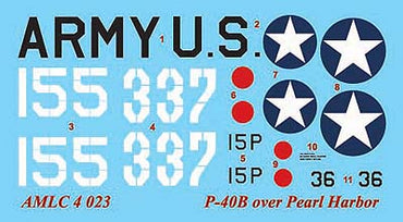 AML AMLC4023 1:144 Curtiss P-40B over Pearl Harbor / 2 decal versions
