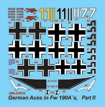 AML AMLC4025 1:144 German Aces in Focke-Wulf Fw-190A's,Part II pc