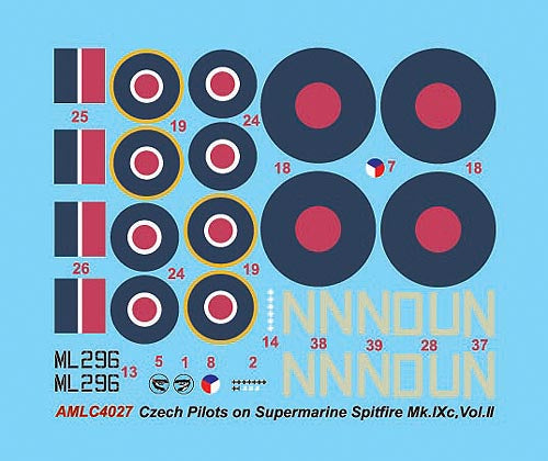 AML AMLC4027 1:144 Czech pilots in Supermarine Spitfire Mk.IXc, Part II