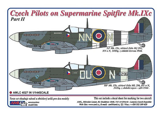 AML AMLC4027 1:144 Czech pilots in Supermarine Spitfire Mk.IXc, Part II