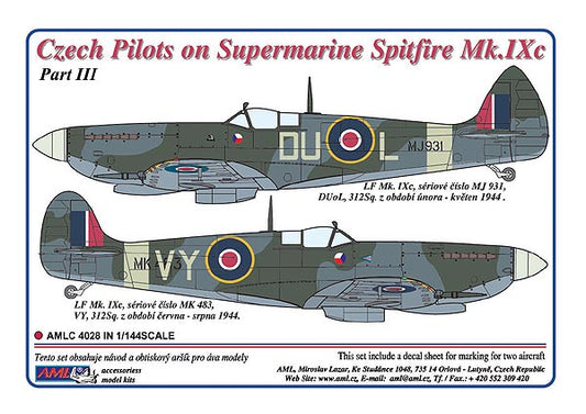 AML AMLC4028 1:144 Czech pilots on Supermarine Spitfire Mk.IXc, Part III