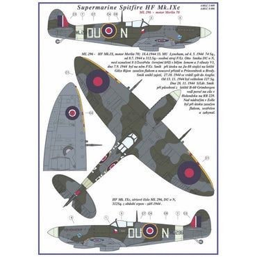 AML AMLC8006 1:48 Supermarine Spitfire Mk.IXC 2 RAF decal versions : DU-N , NN-N