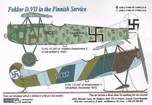 AML AMLC8009 1:48 Fokker D.VII in the Finnish Service