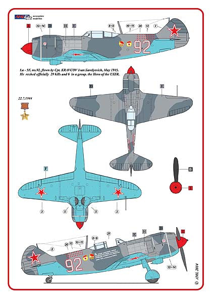 AML AMLC8027 1:48 Soviet Aces in Lavochkin La-5F's