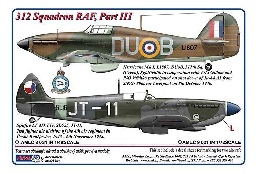 AML C8031 312th Sqn Part III: Hurricane Mk.I & Spitfire LF Mk.IXe 1:48
