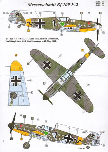 AML AMLC9001 1:72 Messerschmitt Bf-109F-2 Oblt H Oestermann and H Jurgen