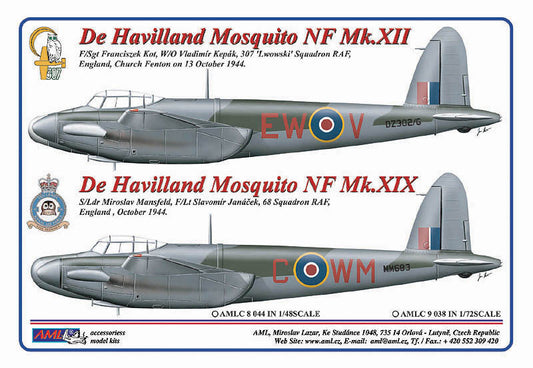 AML AMLC9038 1:72 de Havilland Mosquito NF.XII/NF.XIX