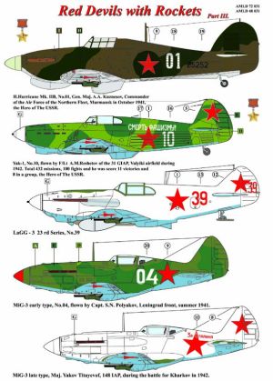 AML AMLD48031 1:48 Red Devils Rockets Pt.III Decals includes etched seatbelts