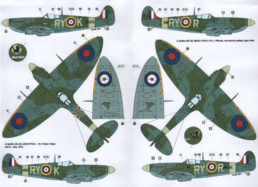 AML D48035 Spitfire Mk.Ia/Mk.1/VB 313th RAF Sqn Drawings 1:48