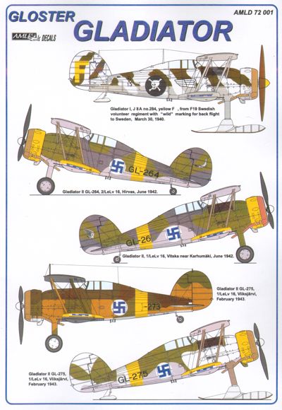 AML AMLD72001 1:72 Gloster Gladiator Mk.I/Mk.II