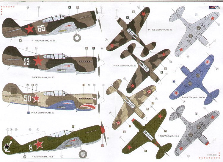 AML AMLD72019 1:72 Lend-Lease Curtiss P-40s in Soviet Service