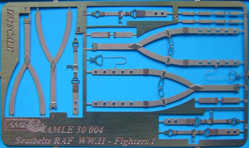 AML AMLE3004 1:32 seatbelts RAF WWII type 'M' for Supermarine Spitfire