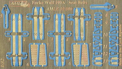 AML AMLE3006 1:32 Focke-Wulf Fw-190 P-E seatbelts