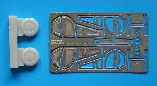 AML AMLE8008 1:72 Yakovlev Yak-3, wheel bay cover/doors, wheels and details