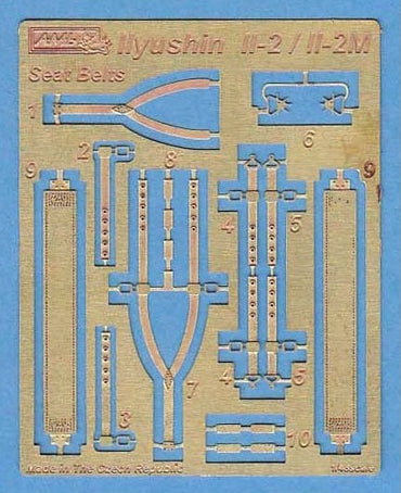 AML AMLE8016 1:72 Ilyushin Il-2/Il-2M/Il-2M3 seatbelts pc