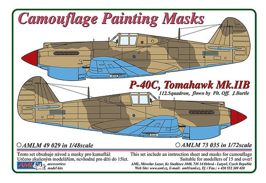 AML M49029 Curtiss P-40C Tomahawk Mk.IIB Camouflage Masks 1:48