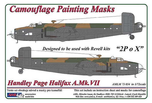 AML AMLM73034 1:72 Handley-Page Halifax Mk.VII 2P o X camouflage masks