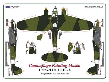 AML AMLM73037 1:72 Heinkel He-111H-6 camouflage pattern paint masks