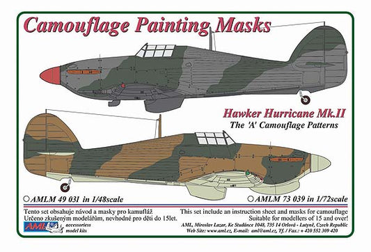 AML AMLM73039 1:72 Hawker Hurricane Mk.II The "A" camouflage pattern paint masks
