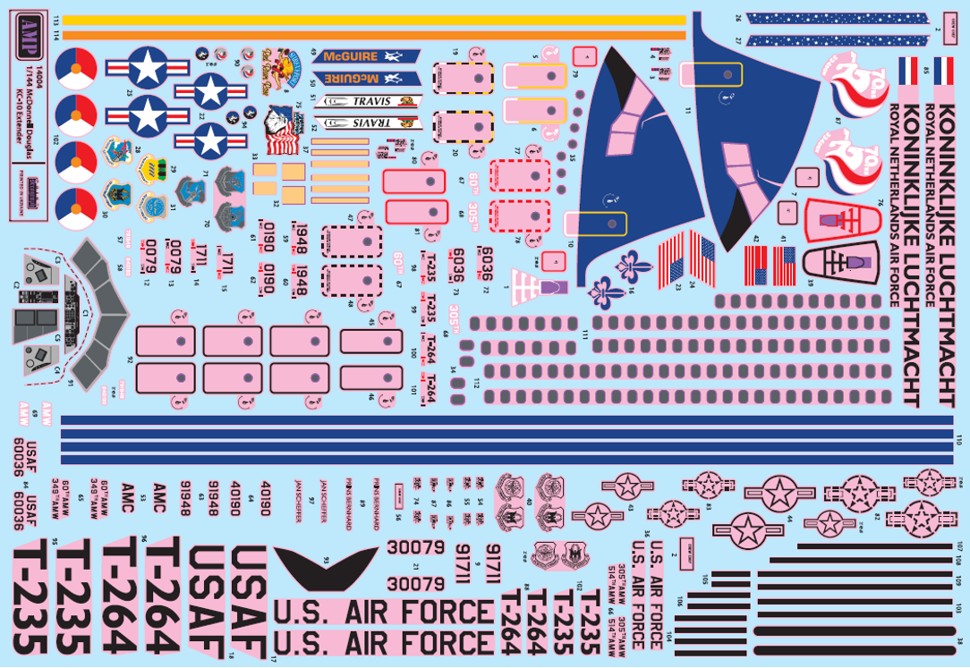 AMP AMP144004 1:144 McDonnell-Douglas KC-10 Extender