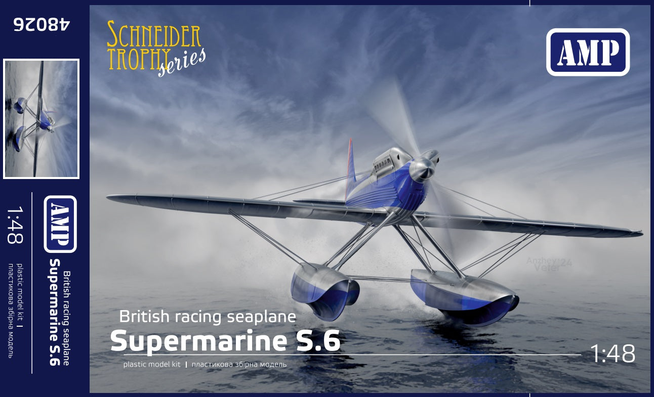 AMP AMP48026 1:48 S-6A British Racing floatplane Schneider Trophy Series