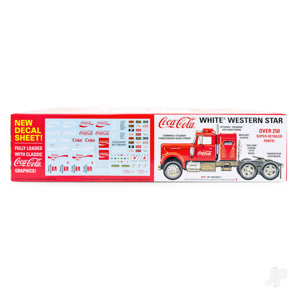 AMT 1160 White Western Star Semi Tractor (Coca Cola) 1:25 Model Kit