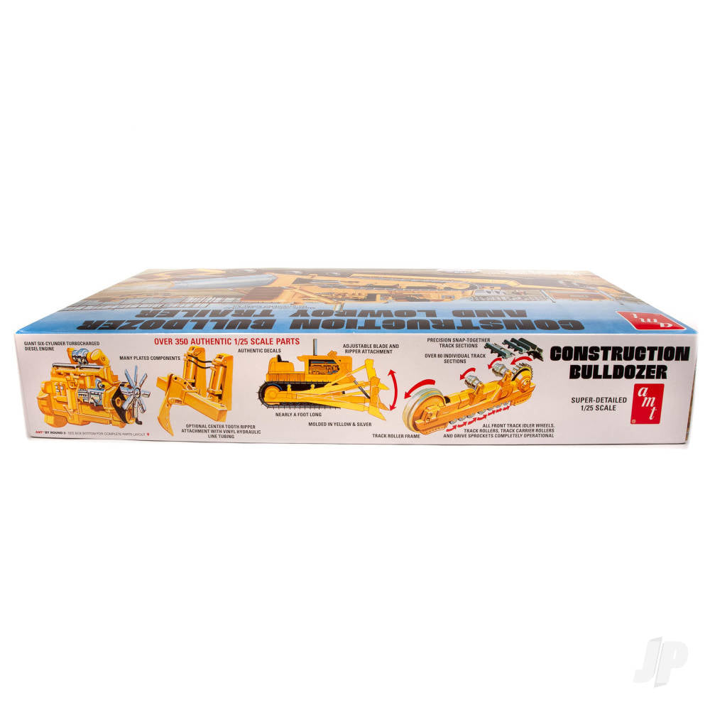 AMT 1218 Lowboy Trailer & Bulldozer Combo 1:25 Plastic Model Kit