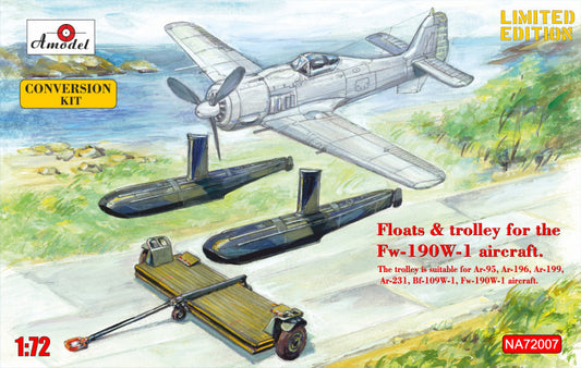 A-Model AMUNA72007 1:72 Floats & trolley for Focke-Wulf Fw-190W-1 fighter