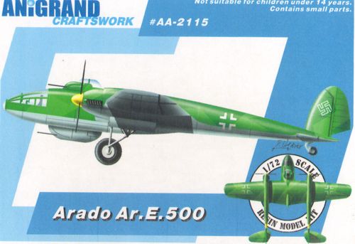 Anigrand Craftswork ANIG2115 1:72 Arado Ar E.500 Twin-boom attacker project