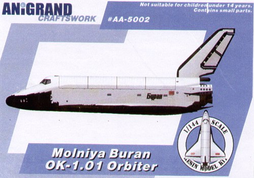 Anigrand Craftswork ANIG5002 1:144 Molniya Buran OK-1.01 space shuttle