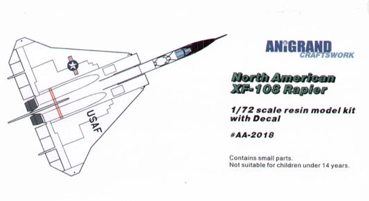 Anigrand 2018 North-American XF-108 Rapier Mach 3 Fighter 1:72