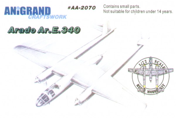 Anigrand Craftswork ANIG2070 1:72 Arado Ar E.340 B-Bomber