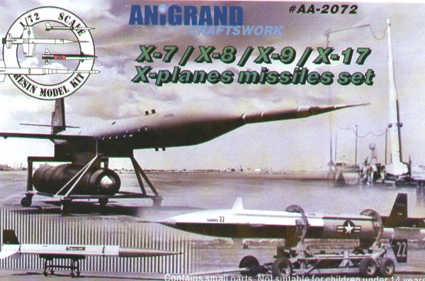 Anigrand 2072 Lockheed X-7/X-17 Aerojet X-8 Bell X-9 Set 1:72