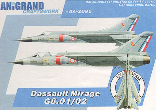 Anigrand 2095 Mirage G8.01 French Swing-wing Fighter 1:72