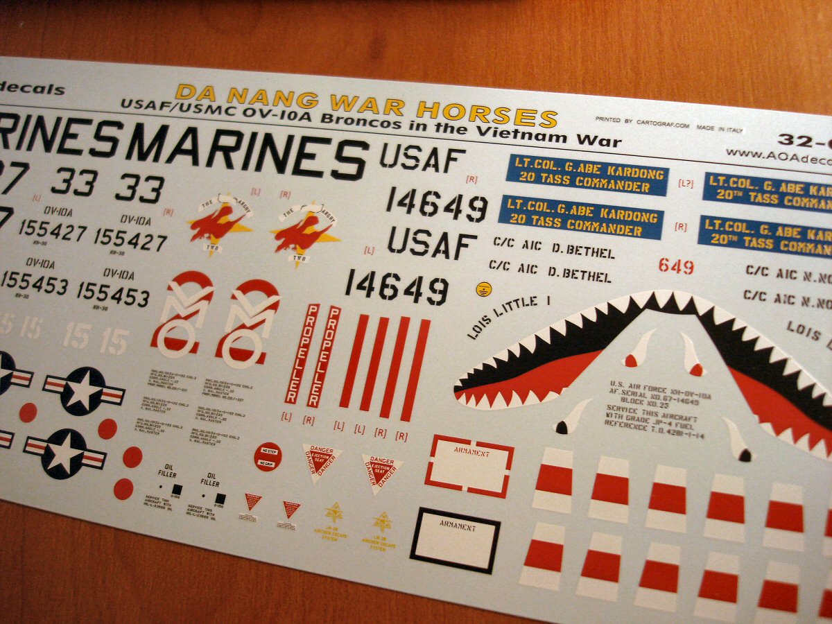 AOA Decals AOA32008 1:32 USAF & USMC North-American/Rockwell OV-10A Broncos