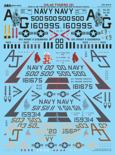 AOA Decals AOA32024 1:32 VA-65 TIGERS