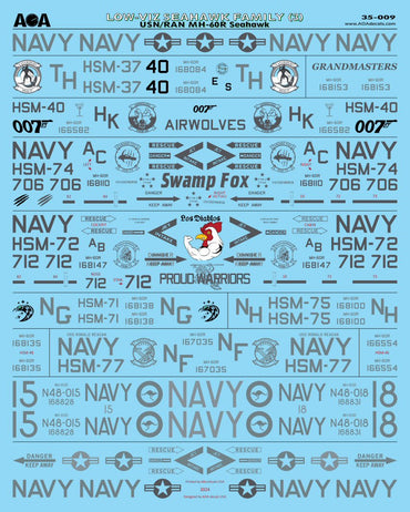 AOA Decals AOA35009 1:35 LOW-VIZ SEAHAWK FAMILY