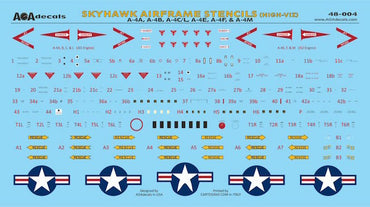 AOA Decals AOA48004 1:48 Douglas Skyhawk Airframe Stencils