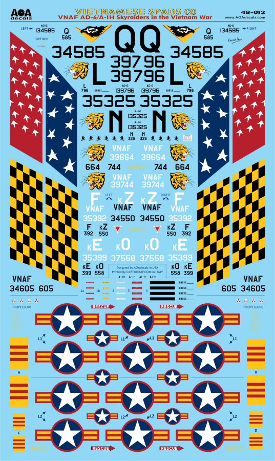 AOA Decals AOA48012 1:48 VIETNAMESE SPADS