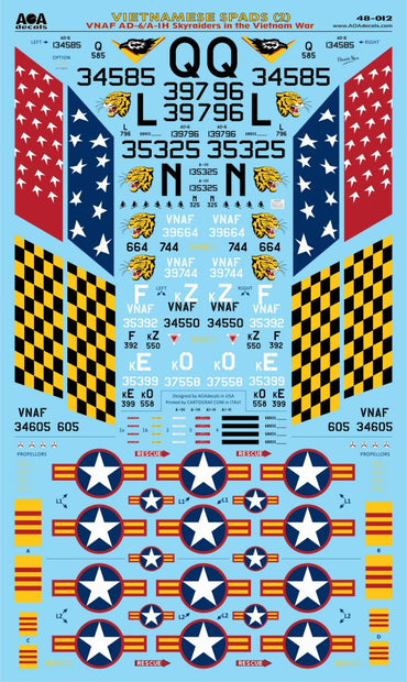 AOA Decals AOA48012 1:48 VIETNAMESE SPADS