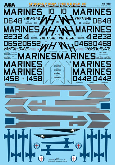 AOA Decals AOA48018 1:48 SPOOKS FROM THE BEACH