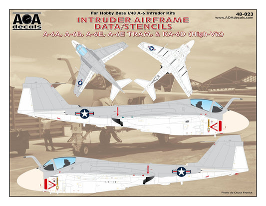 AOA Decals AOA48023 1:48 Grumman Intruder Airframe Data/Stencils