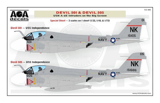 AOA Decals AOASS01 Devil 501 & Devil 505