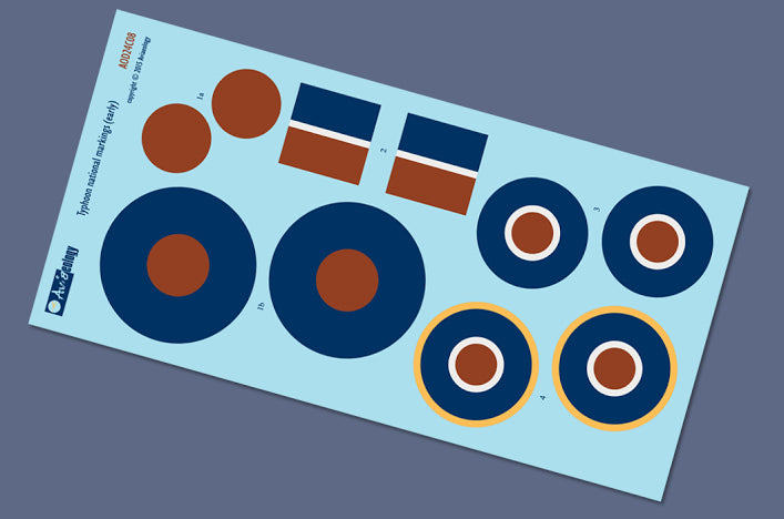 Aviaeology AOD24C08 1:24 Hawker Typhoon Mk.IB National markings