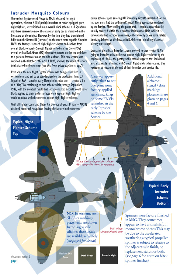 Aviaeology AOD32005M2 1:32 RCAF Mosquitoes of 418 Squadron