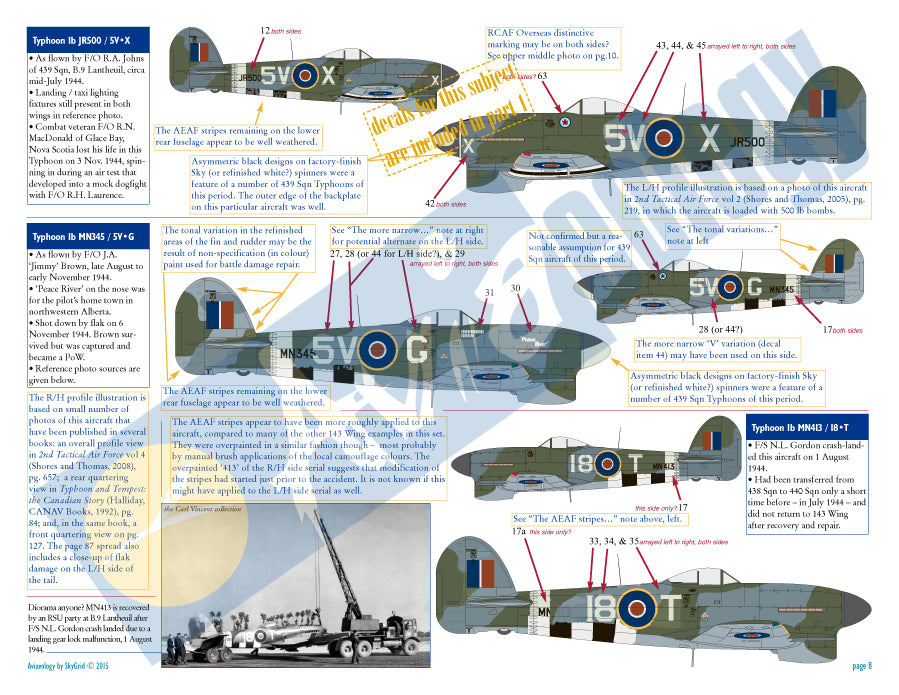 Aviaeology 32008P2 RCAF Hawker Typhoon Mk.IB 1944 Part 2 1:32