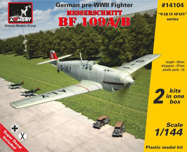 Armory AR14104 1:144 Messerschmitt Bf-109A/B, German pre-WWII fighter
