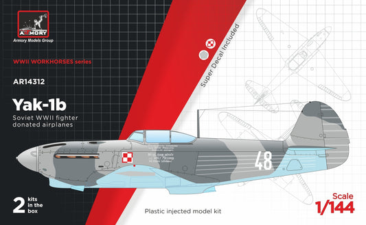Armory 14312 Yak-1b Donated Aircraft Soviet WWII Fighter 1:144