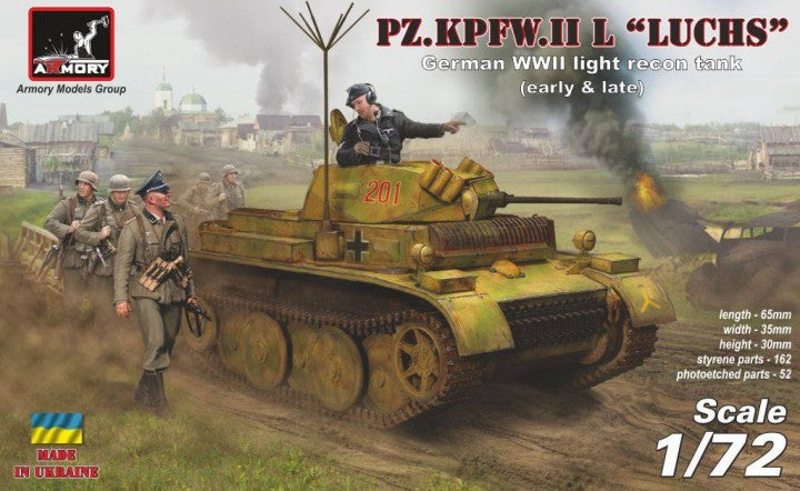 Armory 72203 Pz.Kpfw.II Ausf.L Luchs German Recon Tank 1:72