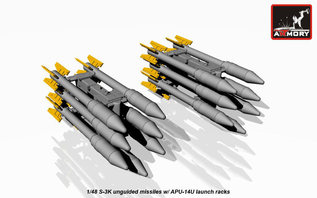 Armory 4814 S-3K Unguided Missiles APU-14U Su-27/Su-17 1:48